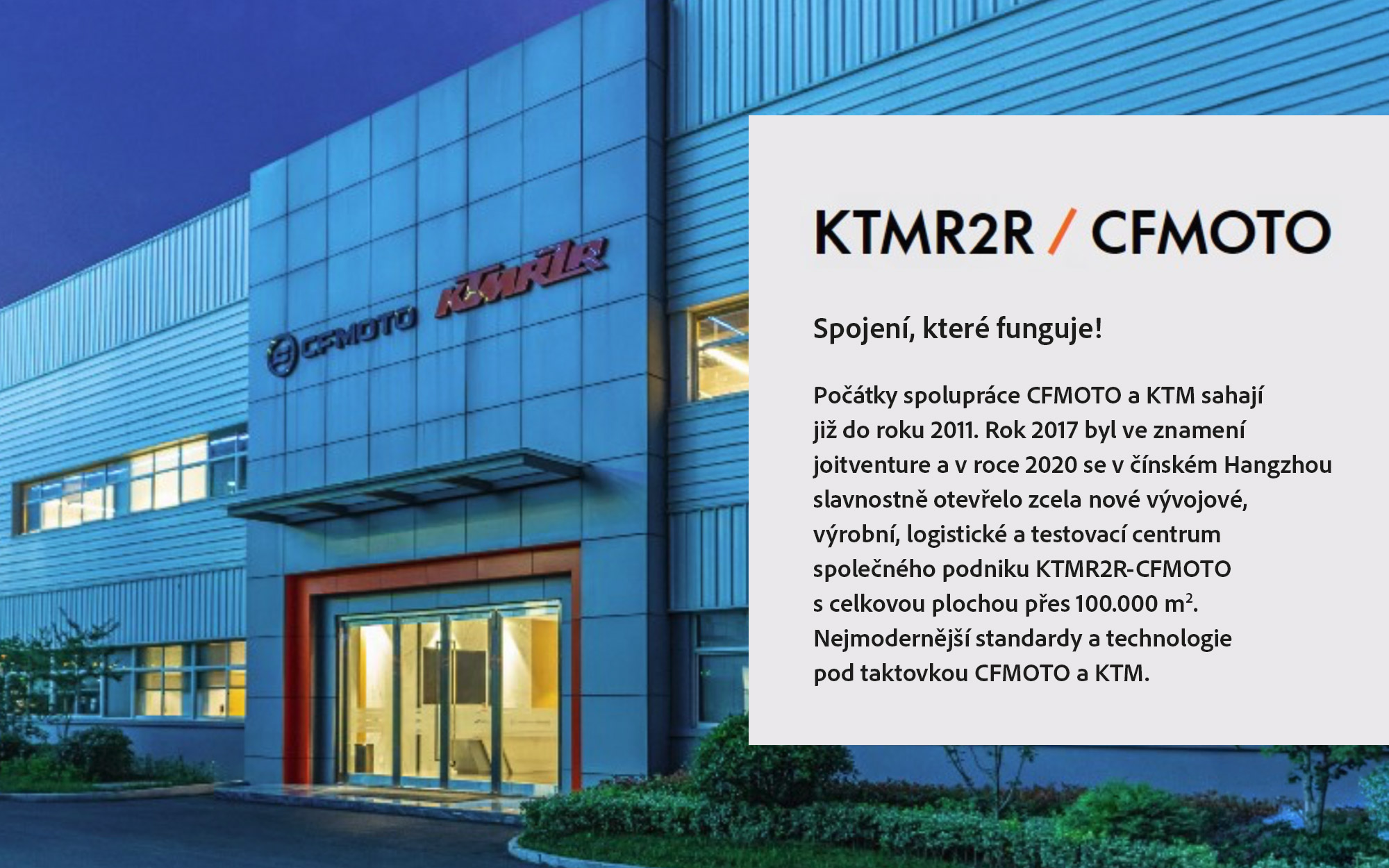ÚSPĚŠNÉ SPOJENÍ CFMOTO-KTM
