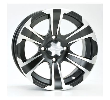 SS312, 12x7 (5+2) Matte Black w/ Machined 4/110